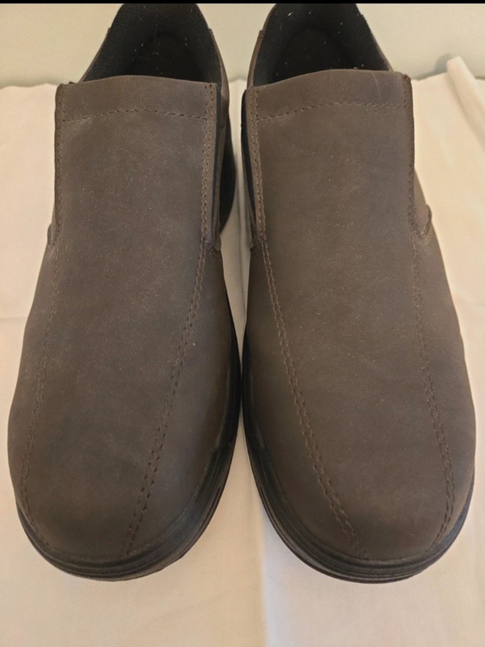 WORX Men’s Slip-On Safety Work Shoes Dark Brown Size 10M